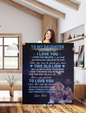 To My Daughter Love Dad Cozy Plush Fleece Blanket - 50x60 |Perfect Gift From Dad | Cozy Blanket Gift for Daughter