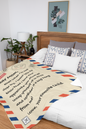 Dear Mom Air Mail Cozy Plush Fleece Blanket - 60x80 | Perfect Gift for Mom
