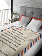 Dear Mom Air Mail Cozy Plush Fleece Blanket - 60x80 | Perfect Gift for Mom