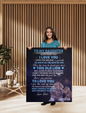 To My Daughter Love Dad Cozy Plush Fleece Blanket - 50x60 |Perfect Gift From Dad | Cozy Blanket Gift for Daughter