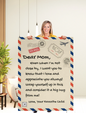 Dear Mom Air Mail Cozy Plush Fleece Blanket - 60x80 | Perfect Gift for Mom