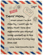Dear Mom Air Mail Cozy Plush Fleece Blanket - 60x80 | Perfect Gift for Mom