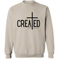 Created With A Purpose Crewneck Pullover Sweatshirt | God, Church, Loved By God, Perfect Gift for Her or Him