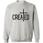 Created With A Purpose Crewneck Pullover Sweatshirt | God, Church, Loved By God, Perfect Gift for Her or Him