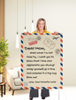 Dear Mom Air Mail Cozy Plush Fleece Blanket - 30x40 | Perfect Gift for Mom