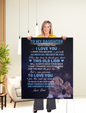 To My Daughter Love Dad Cozy Plush Fleece Blanket - 50x60 |Perfect Gift From Dad | Cozy Blanket Gift for Daughter