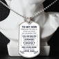 To My Son Proud Father Dog Tag | Perfect Gift for Son | Meaningful Gift from Father to Son