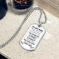 To My Son Proud Father Dog Tag | Perfect Gift for Son | Meaningful Gift from Father to Son