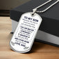 To My Son Proud Father Dog Tag | Perfect Gift for Son | Meaningful Gift from Father to Son
