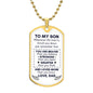 To My Son Proud Father Dog Tag | Perfect Gift for Son | Meaningful Gift from Father to Son
