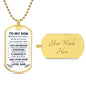 To My Son Proud Father Dog Tag | Perfect Gift for Son | Meaningful Gift from Father to Son