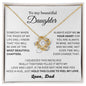 Enchanted Love Necklace Gift To My Beautiful Daughter Love Dad | Stunning Necklace with Meaningful Message | Perfect Gift for Daughter | Dad to Gift to Daughter