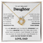 To My Brilliant Daughter Love Dad Necklace Gift | Stunning Necklace with Meaningful Message | Perfect Gift for Daughter | Dad to Gift to Daughter