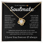 To My Soulmate Necklace for Her | Perfect Enchanted Gift for Anniversary, Birthday, Holiday Gift, Valentines day | Perfect Gift for Soulmate