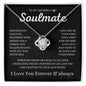To My Soulmate Necklace for Her | Perfect Enchanted Gift for Anniversary, Birthday, Holiday Gift, Valentines day | Perfect Gift for Soulmate