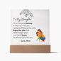 To My Daughter Love Mom Acrylic Art Gift | Perfect Gift For Daughter | Perfect Gift From Mom to Daughter | Christmas, Birthday, Graduation | Enchanted Special Occasion Art Gift