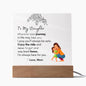 To My Daughter Love Mom Acrylic Art Gift | Perfect Gift For Daughter | Perfect Gift From Mom to Daughter | Christmas, Birthday, Graduation | Enchanted Special Occasion Art Gift