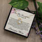 To My Daughter On Your Wedding Day Perfect Gift | Stunning Necklace Gift for Daughter On Her Wedding Day