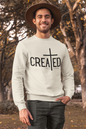 Created With A Purpose Crewneck Pullover Sweatshirt | God, Church, Loved By God, Perfect Gift for Her or Him
