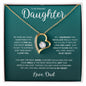 Forever Love necklace Gift for Daughter from Dad