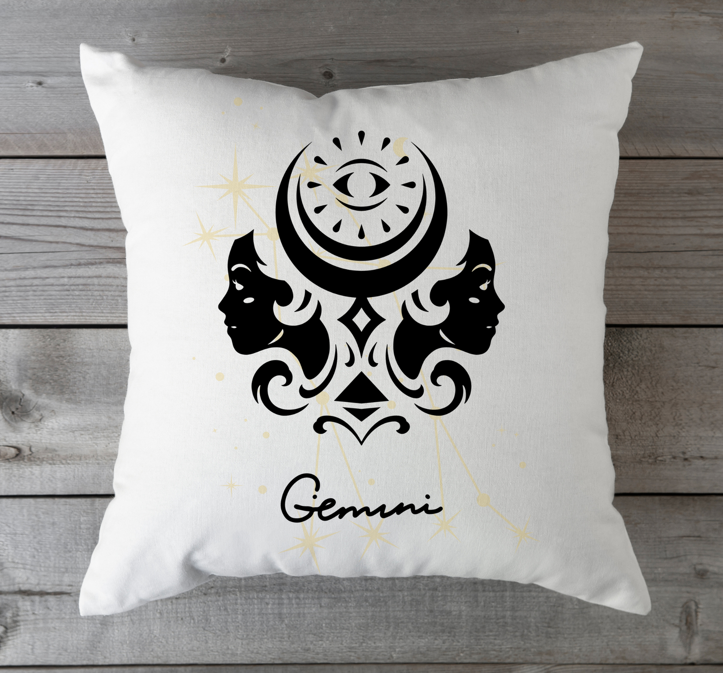 Gemini Zodiac Square Pillow | Perfect Gift for the Home