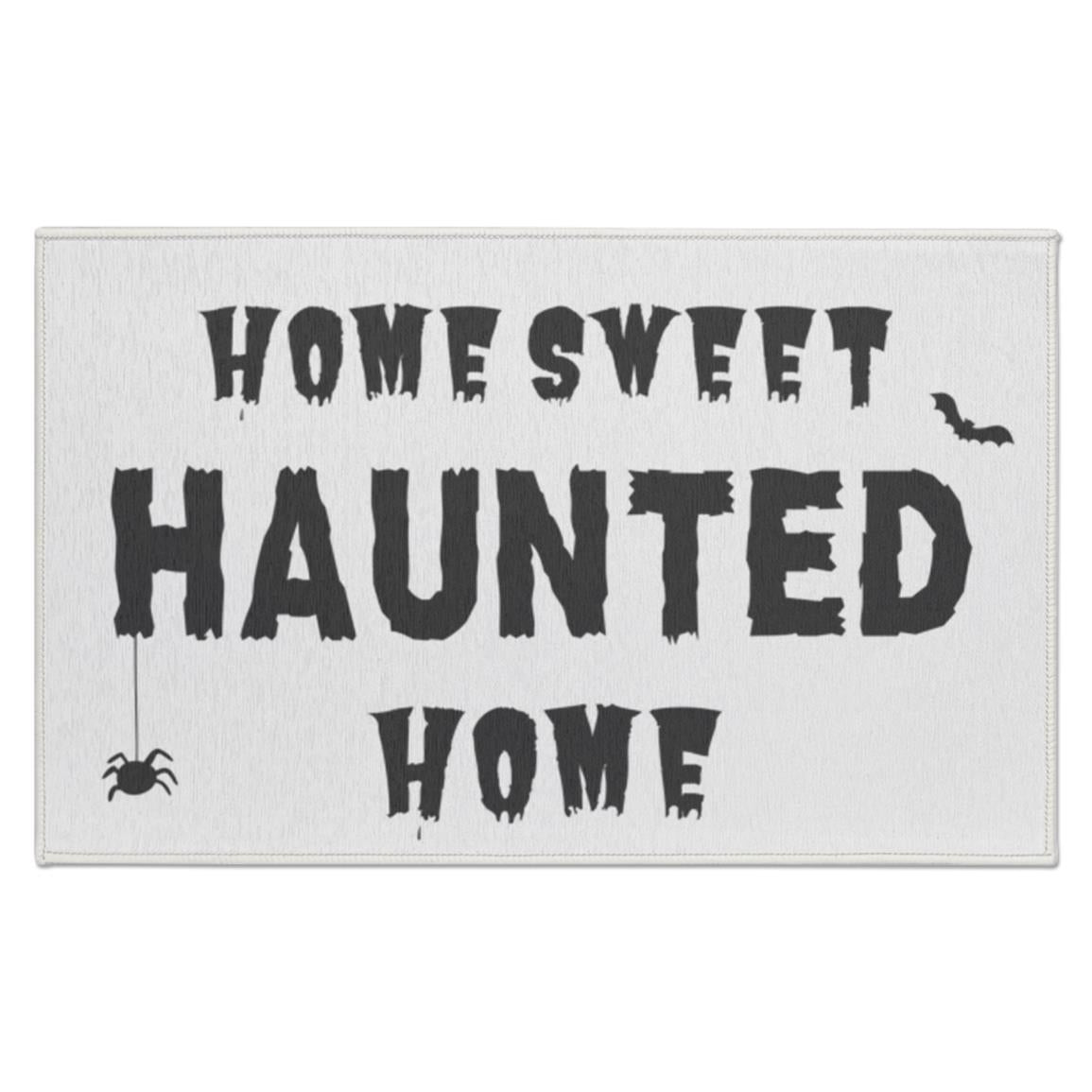 Home Sweet Haunted Home Halloween Mat | Indoor Mat | Halloween Decorations