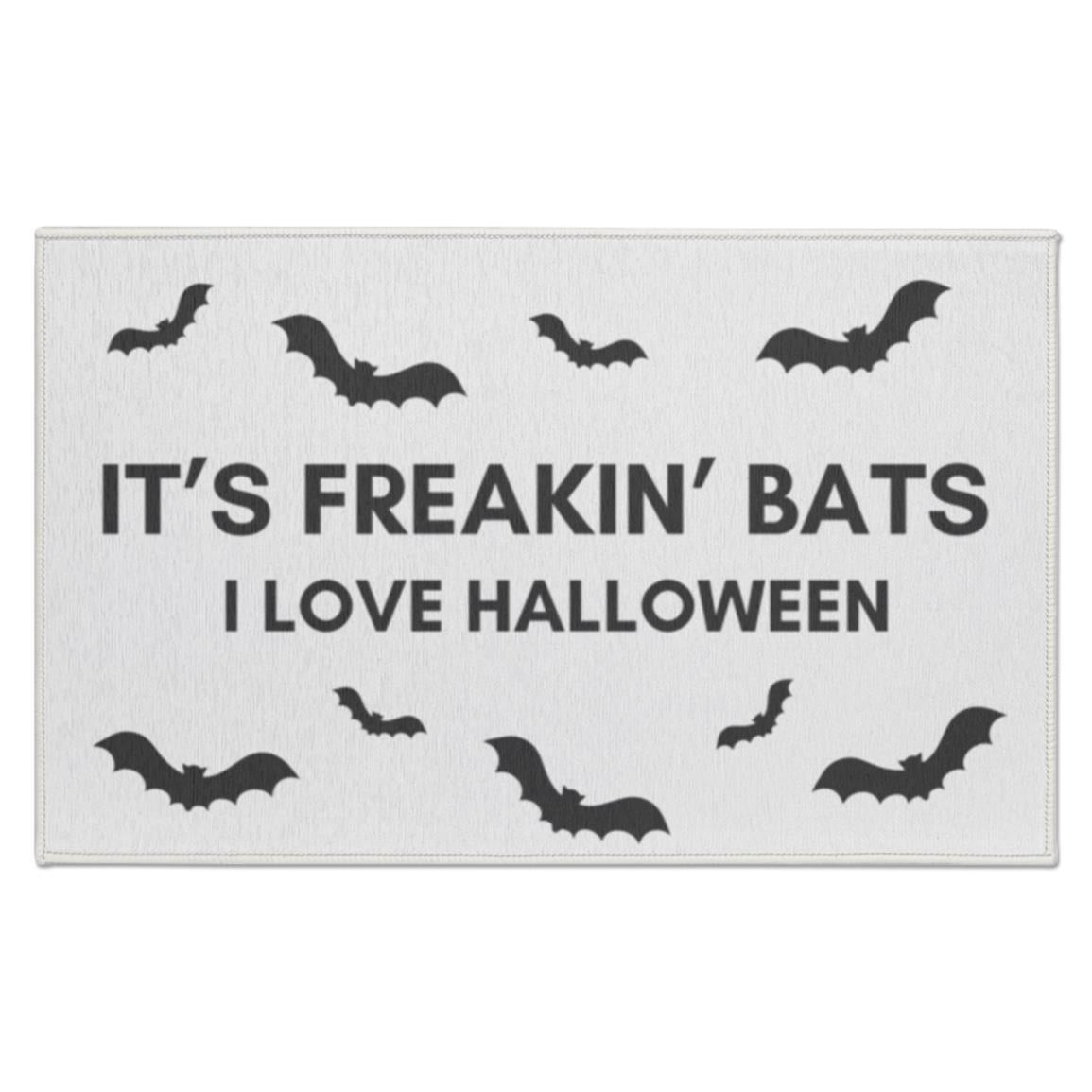 It’s Freakin’ Bats I Love Halloween Indoor Mat | Halloween Decoration | Halloween Mat