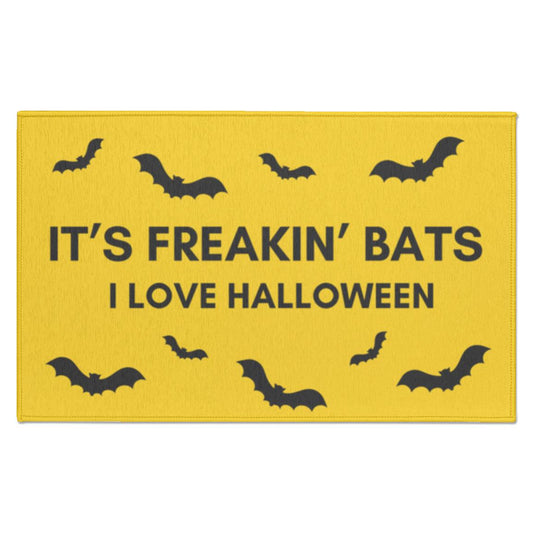 It’s Freakin’ Bats I Love Halloween Indoor Mat | Halloween Decoration | Halloween Mat