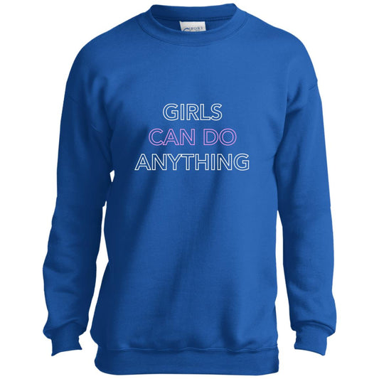 Girls Can Do Anything Youth Crewneck Sweatshirt