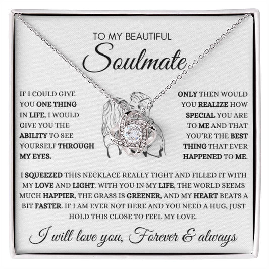 To My Soulmate Enchanted Necklace for Her | Perfect Gift for Anniversary, Birthday, Holiday Gift,  Valentines day | Perfect Gift for Your Soulmate