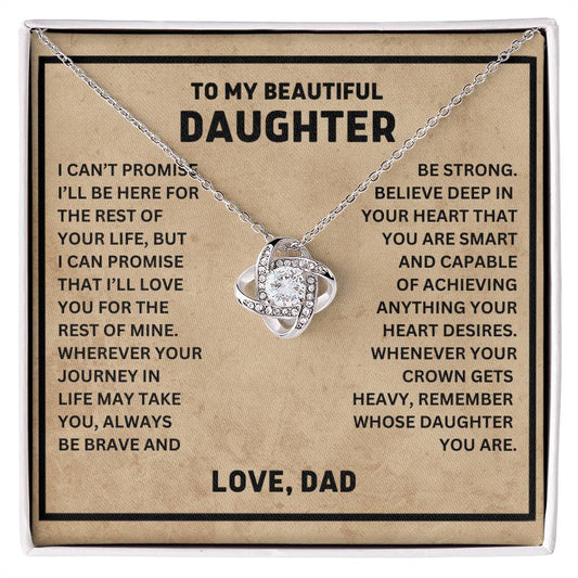 To My Daughter Perfect Gift From Dad | Perfect Gift For Daughter | Necklace for Her | Dad's Little Girl Gift, Christmas, Birthday, Holiday, Wedding, Graduation