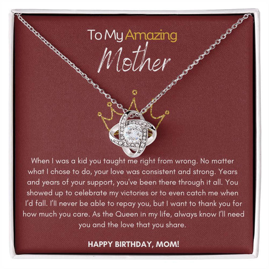 To My Amazing Mother Perfect Beautiful Necklace | Meaningful Necklace Gift | Perfect gift for holidays, birthdays, mother's day