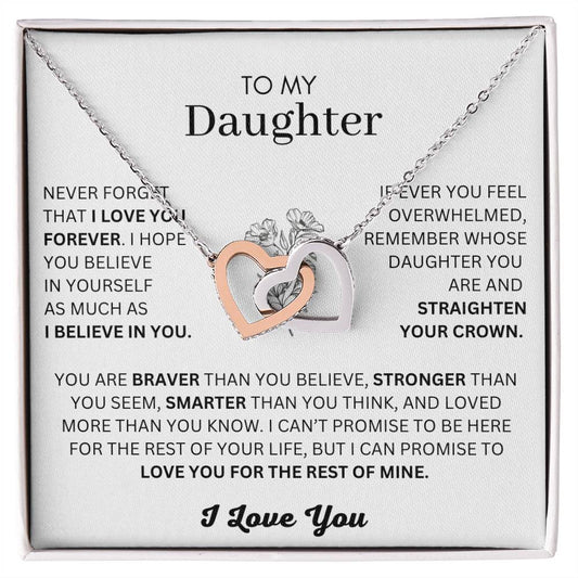 To My Daughter I Love You Stunning Necklace | Enchanting Gift for Daughter for Birthday, Christmas, Graduation | Perfect Necklace for Her