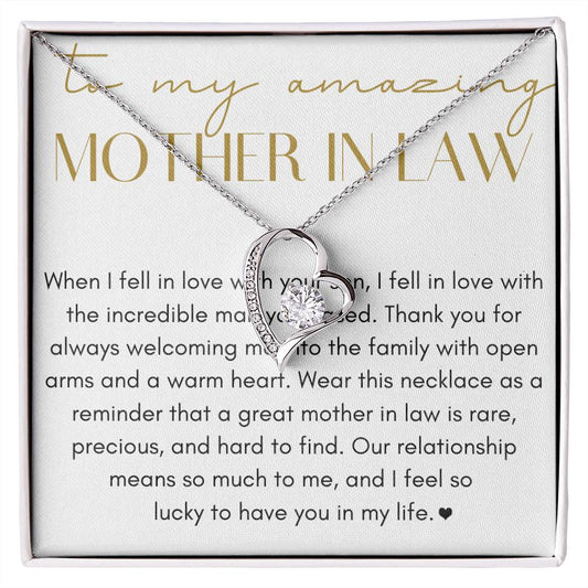 To My Amazing Mother In Law Stunning Necklace Gift | Perfect Gift For Mother In Law On Wedding Day