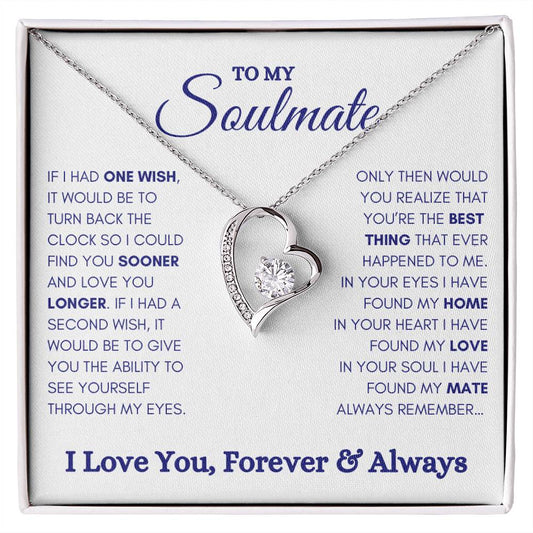 To My Soulmate Enchanted Necklace for Her | Perfect Gift for Anniversary, Birthday, Holiday Gift,  Valentines day | Perfect Gift for Soulmate