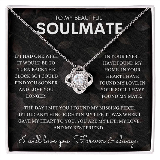 To My Soulmate Stunning Necklace | Gift for Soulmate | Anniversary Gift | Gift for Her