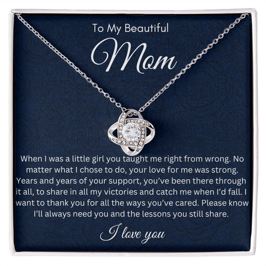 To My Beautiful Mom Gift | Perfect Mothers Day Gift | Stunning Necklace for Mom