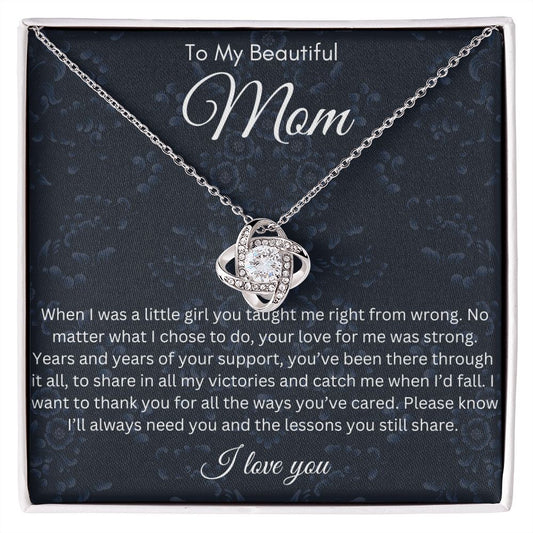 To My Beautiful Mom Gift | Stunning Necklace for Mom | Perfect Mothers Day Gift