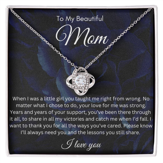 To My Beautiful Mom Gift | Stunning Necklace for Mom | Mothers Day Gift