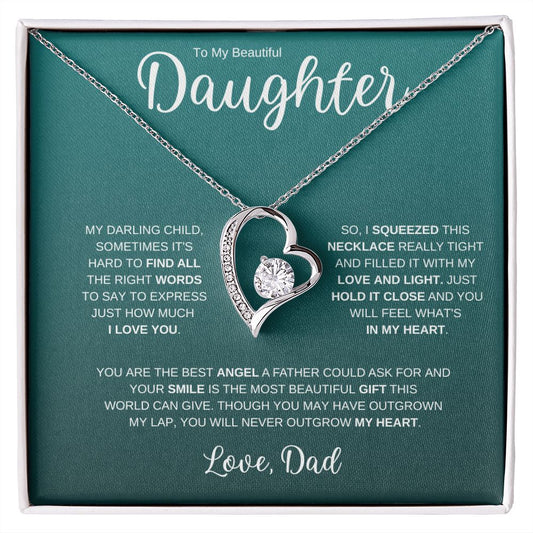 Forever Love necklace Gift for Daughter from Dad