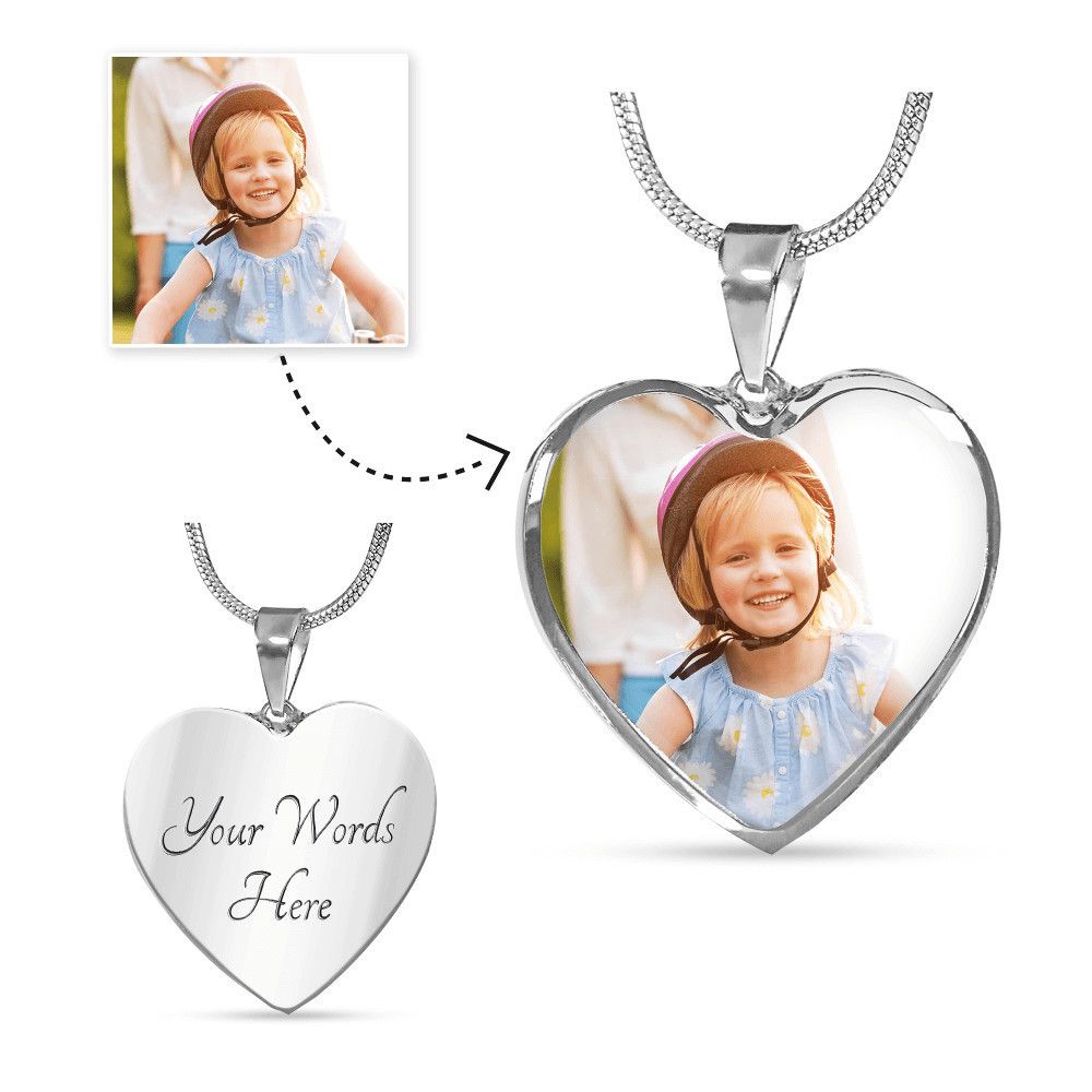 Personalized Photo Heart Necklace