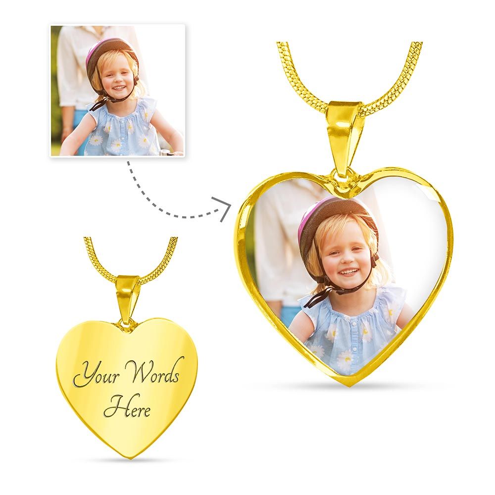 Personalized Photo Heart Necklace