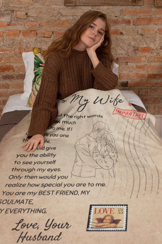 To My Wife | Cozy Plush Fleece Blanket Gift - 30x40